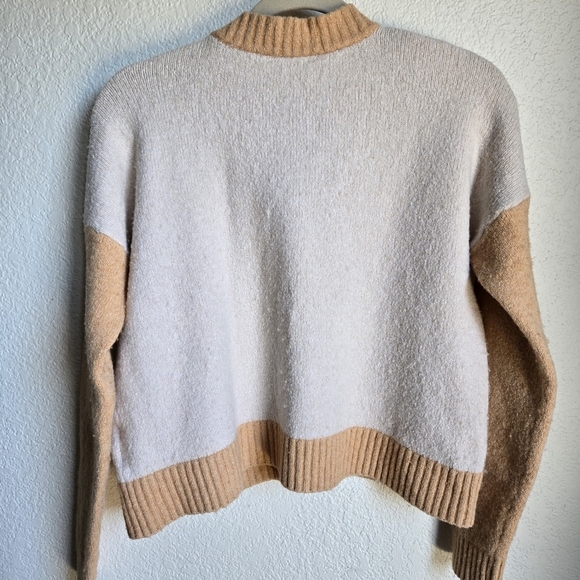 MADEWELL Wool Blend Colorblock Colburne Cardigan Sweater Coziest Textured Yarn S - Picture 3 of 6